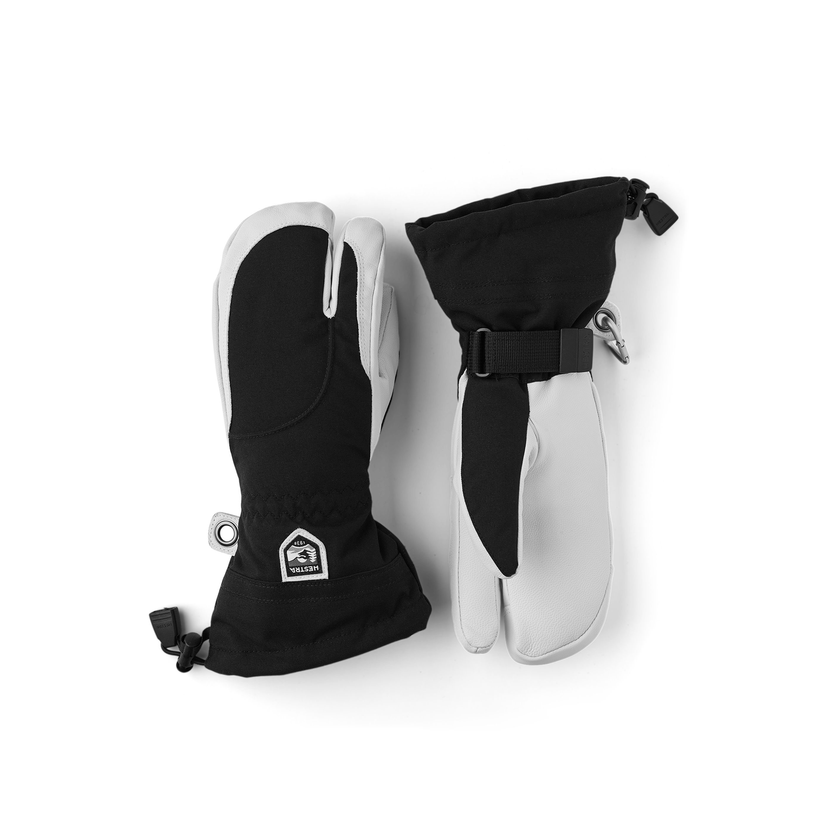 Heli Ski Female - 3 finger-Black/Offwhite – Hestra Gloves