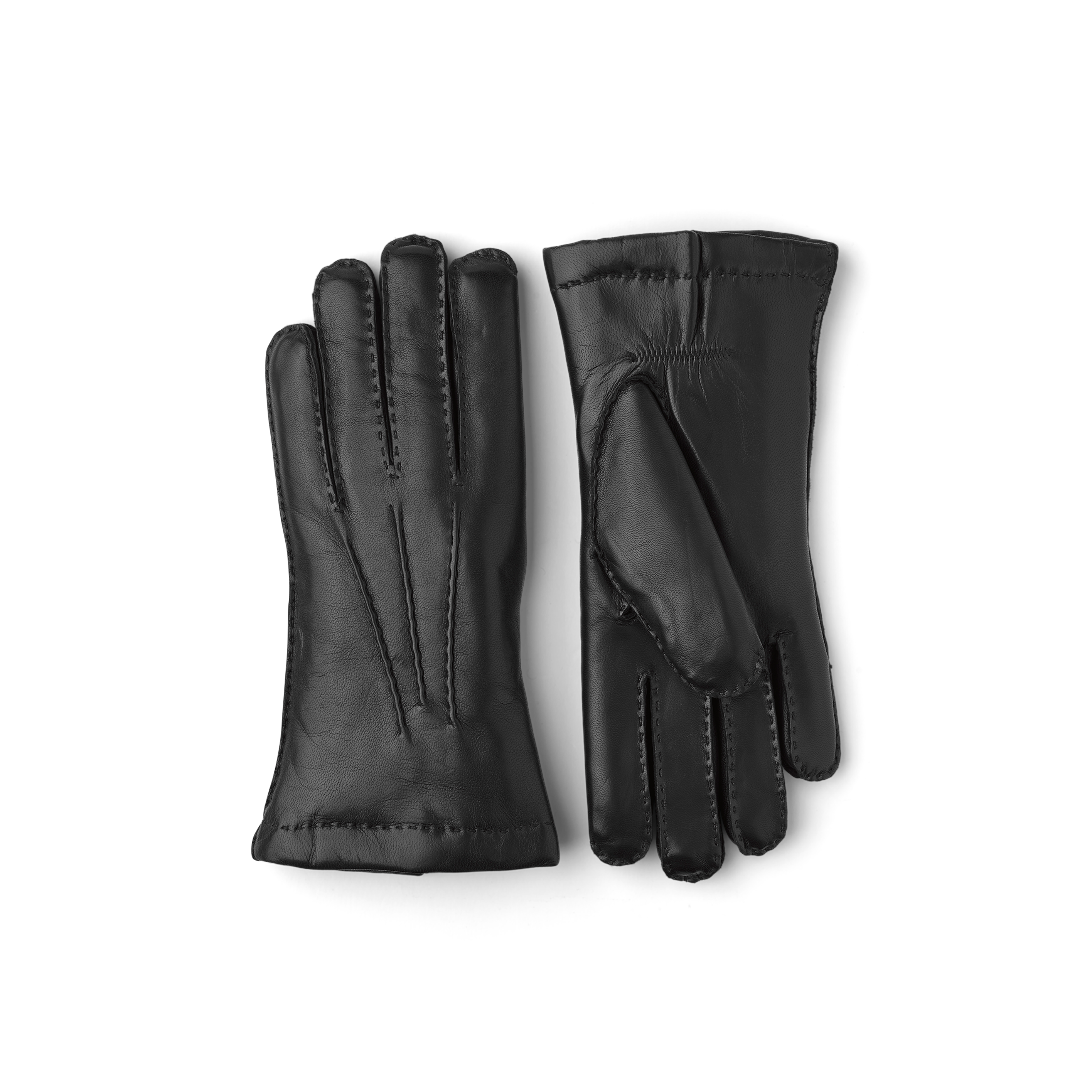 Black hand-sewn hairsheep leather glove