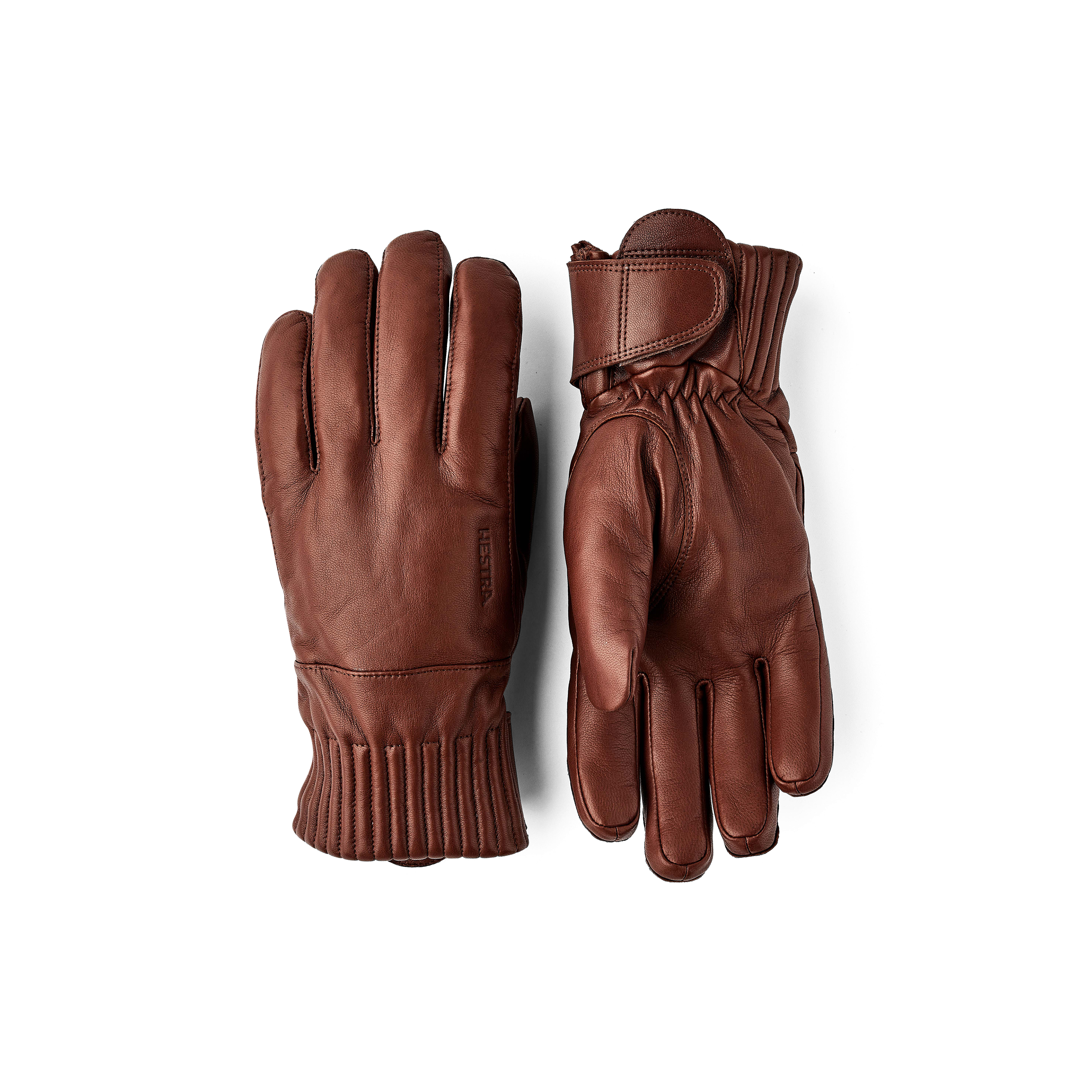 Brown hairsheep ski glove