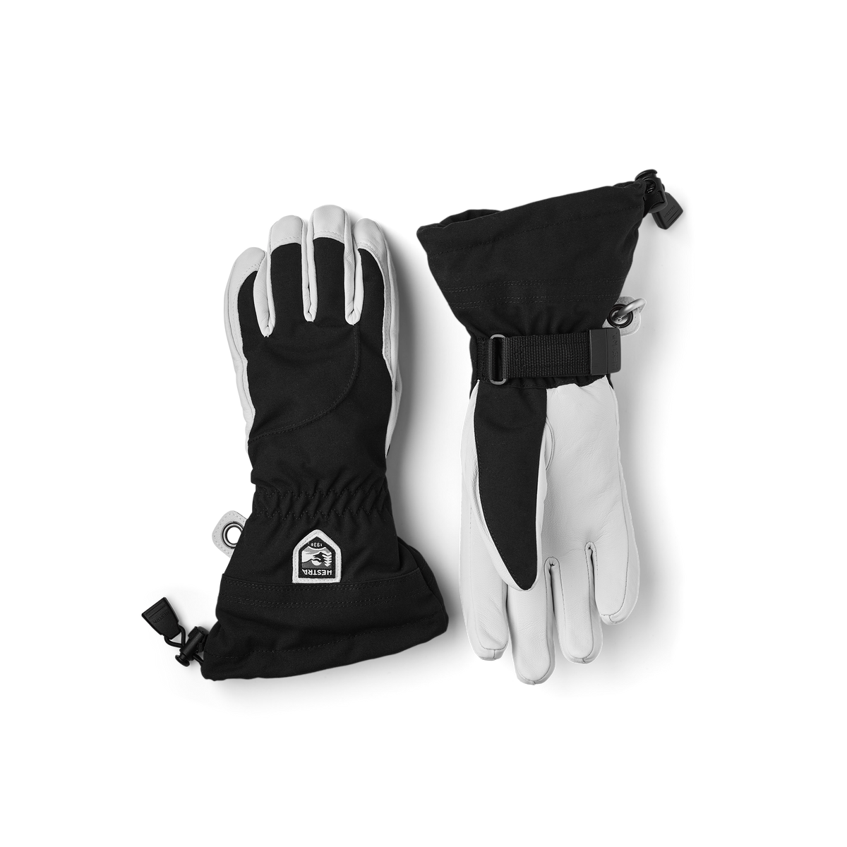 Heli Ski Female - 5 finger-Black/Offwhite – Hestra Gloves Heli Ski Female - 5 finger-Black/Offwhite – Hestra Gloves